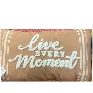 3 for $15 SALE Member's Mark Indoor Accent Pillow, 14" × 22" "Live Every Moment"